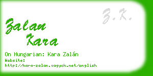 zalan kara business card